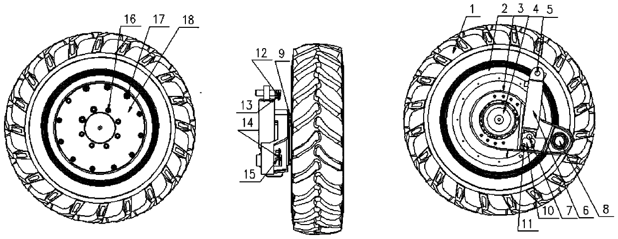 Floating rear axle of wheeled farming machine and wheeled farming machine