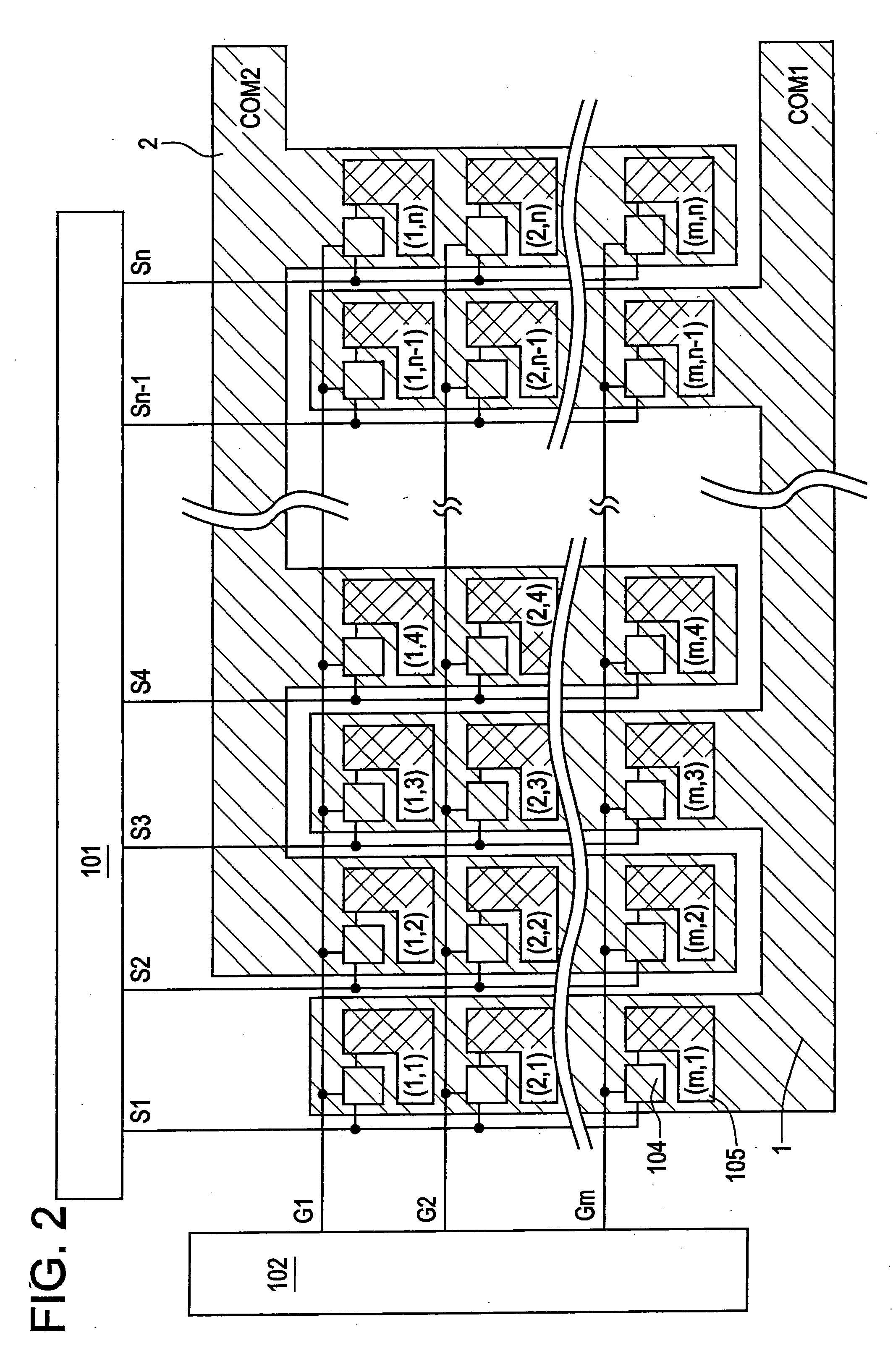 Active matrix type semicondcutor display device