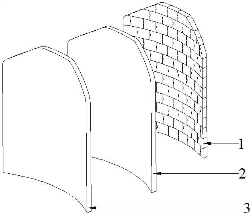 Multi-bullet-resistant light-weight bionic bulletproof flashboard and manufacturing method thereof