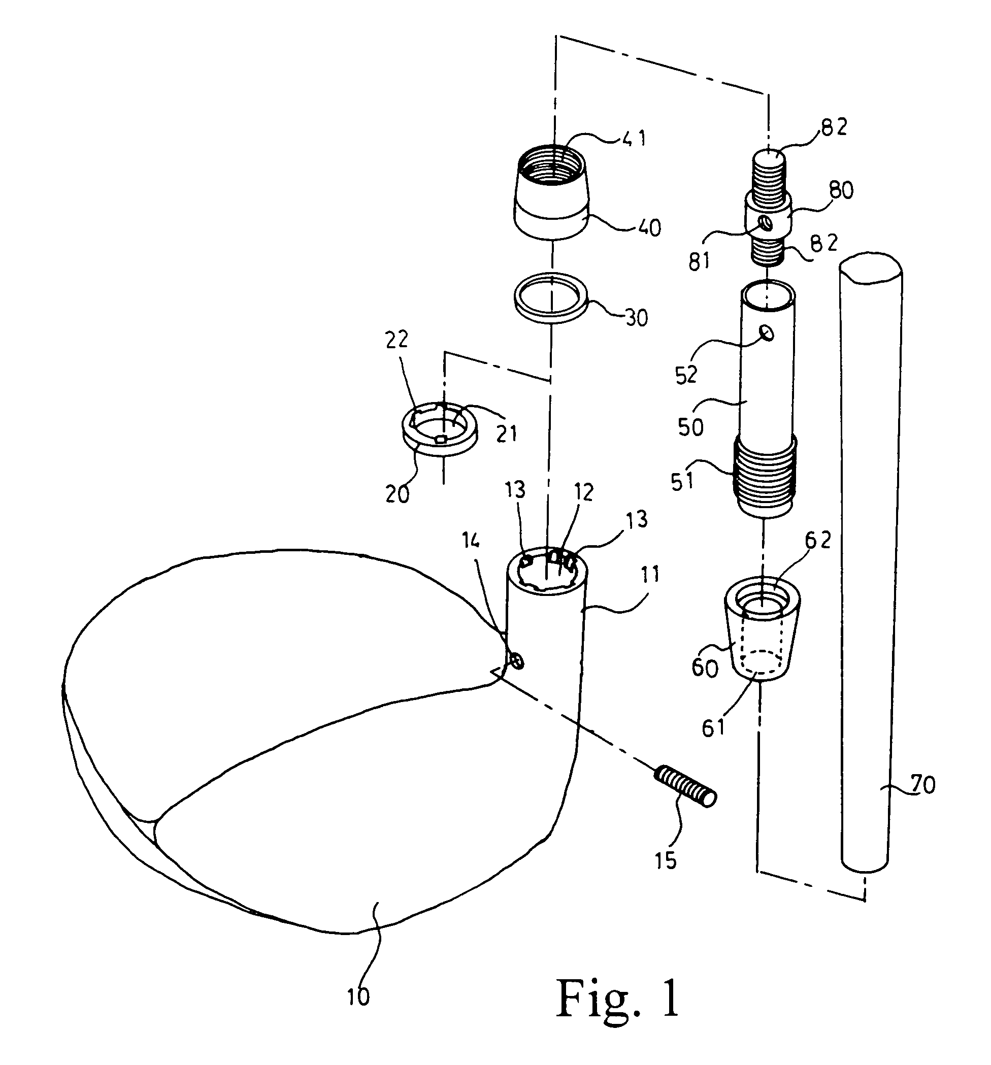 Golf club with tilt adjustable mechanism