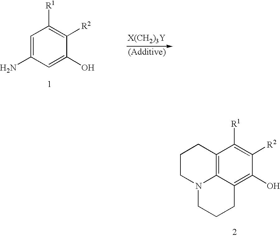 Method for making 8-hydroxyjulolidine compound