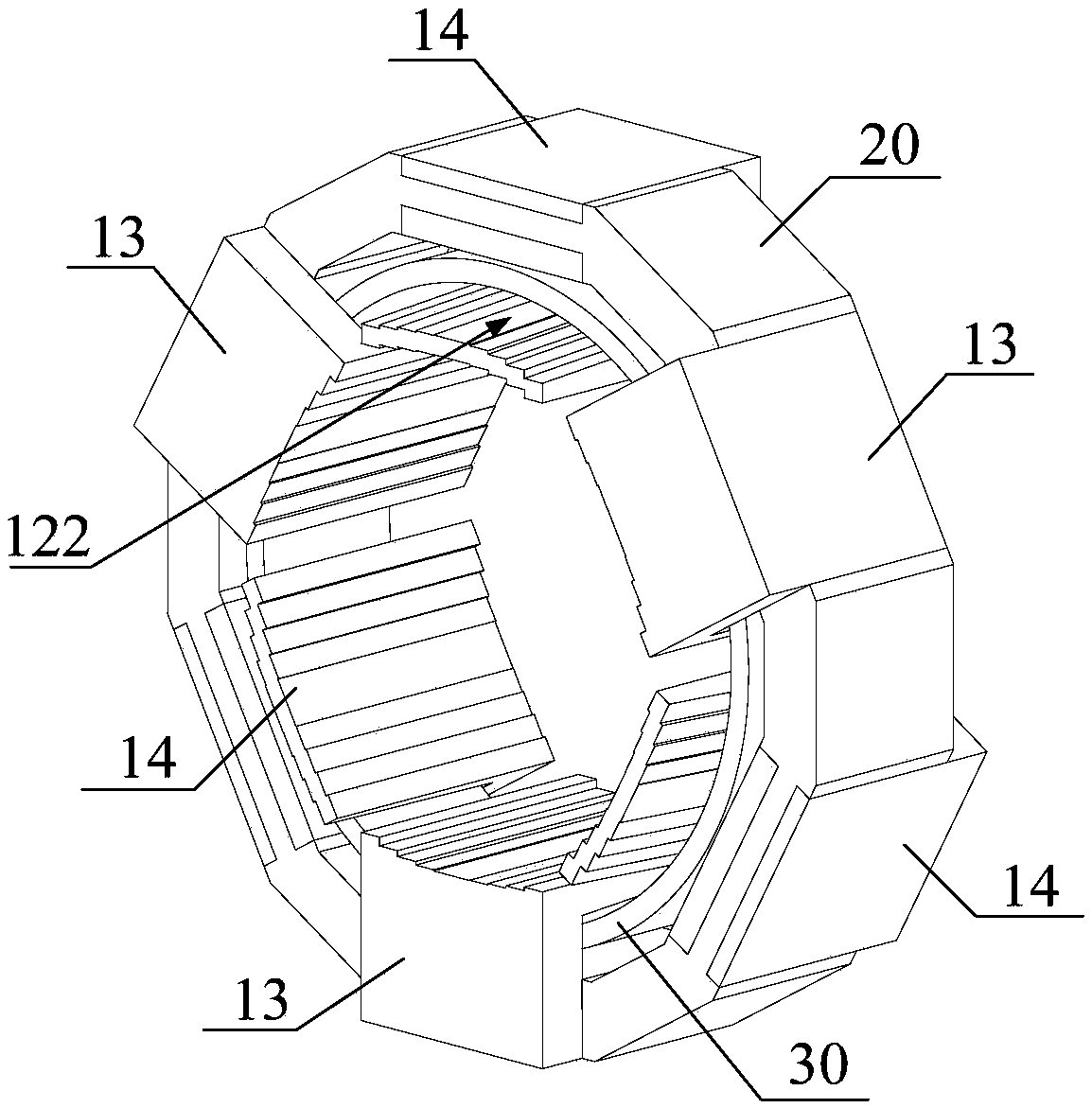 Stator tooth, stator and motor