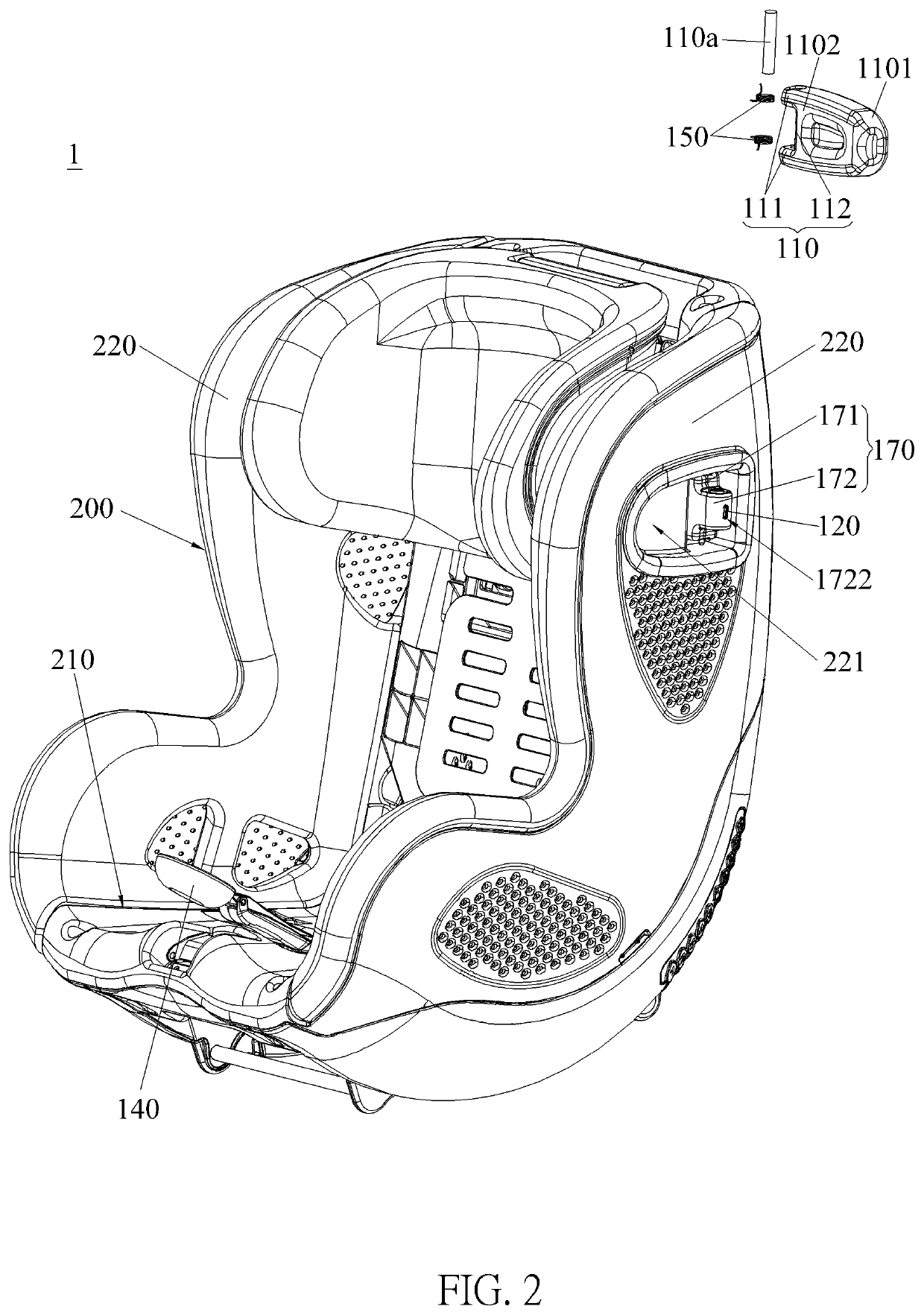 Lateral protecting mechanism and child restraint system therewith