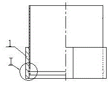 Rolling device for boss ring of exhaust pipe nozzle of rail engineering vehicle