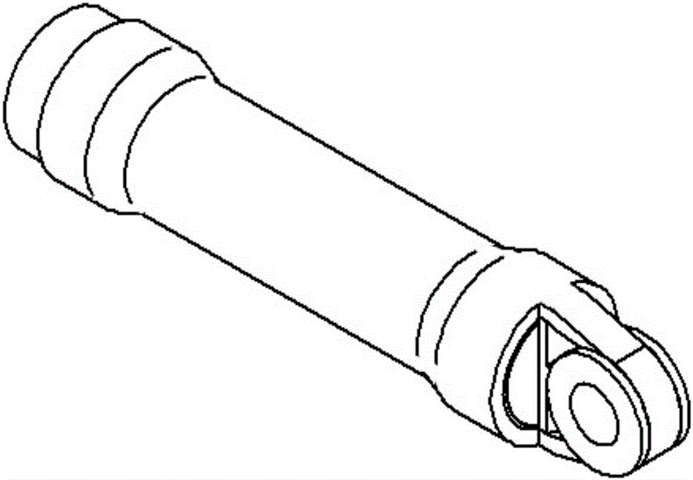 Carbon fiber-resin composite material hydraulic cylinder barrel with integrated connecting structure