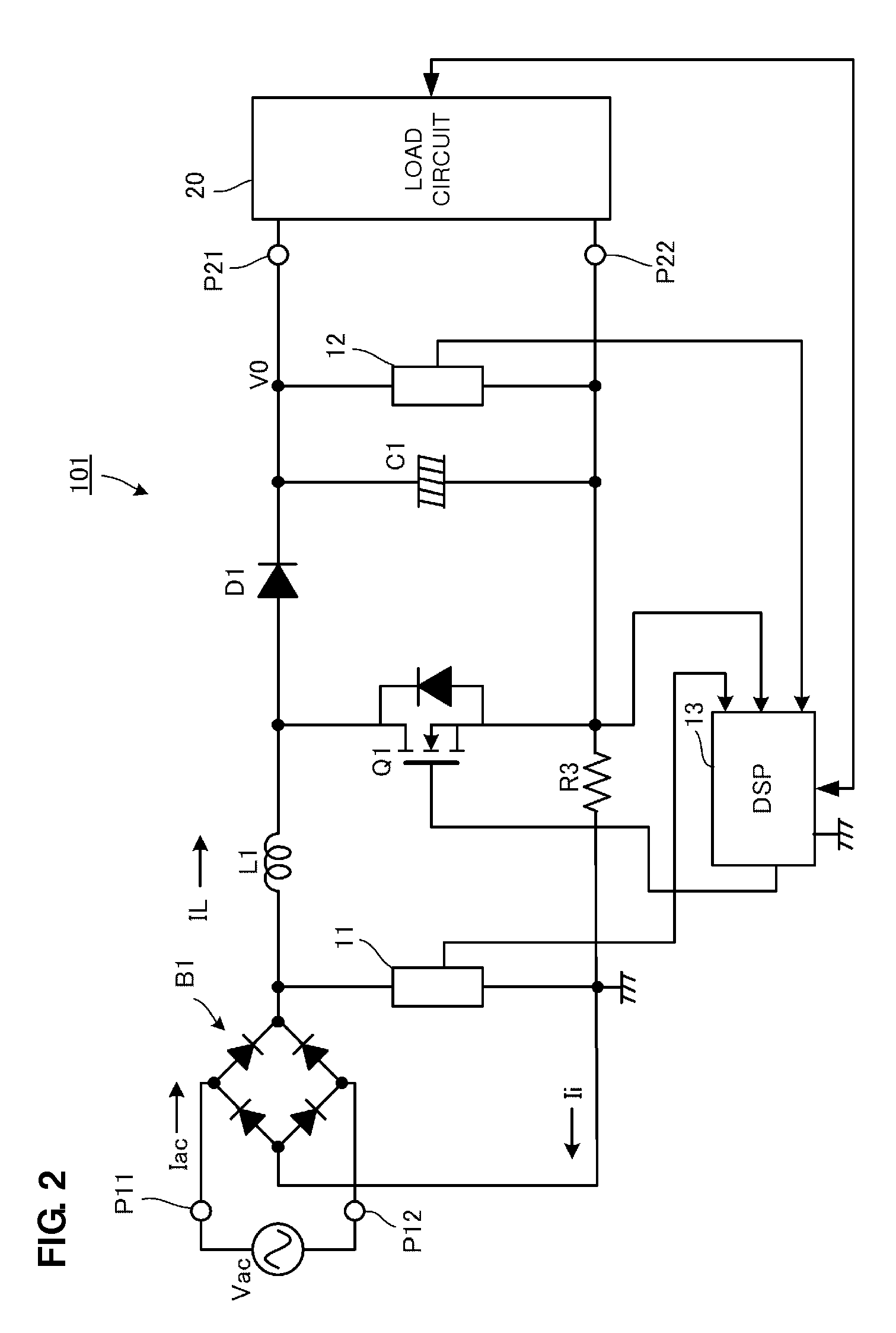 Power factor correction converter including operation mode determination unit