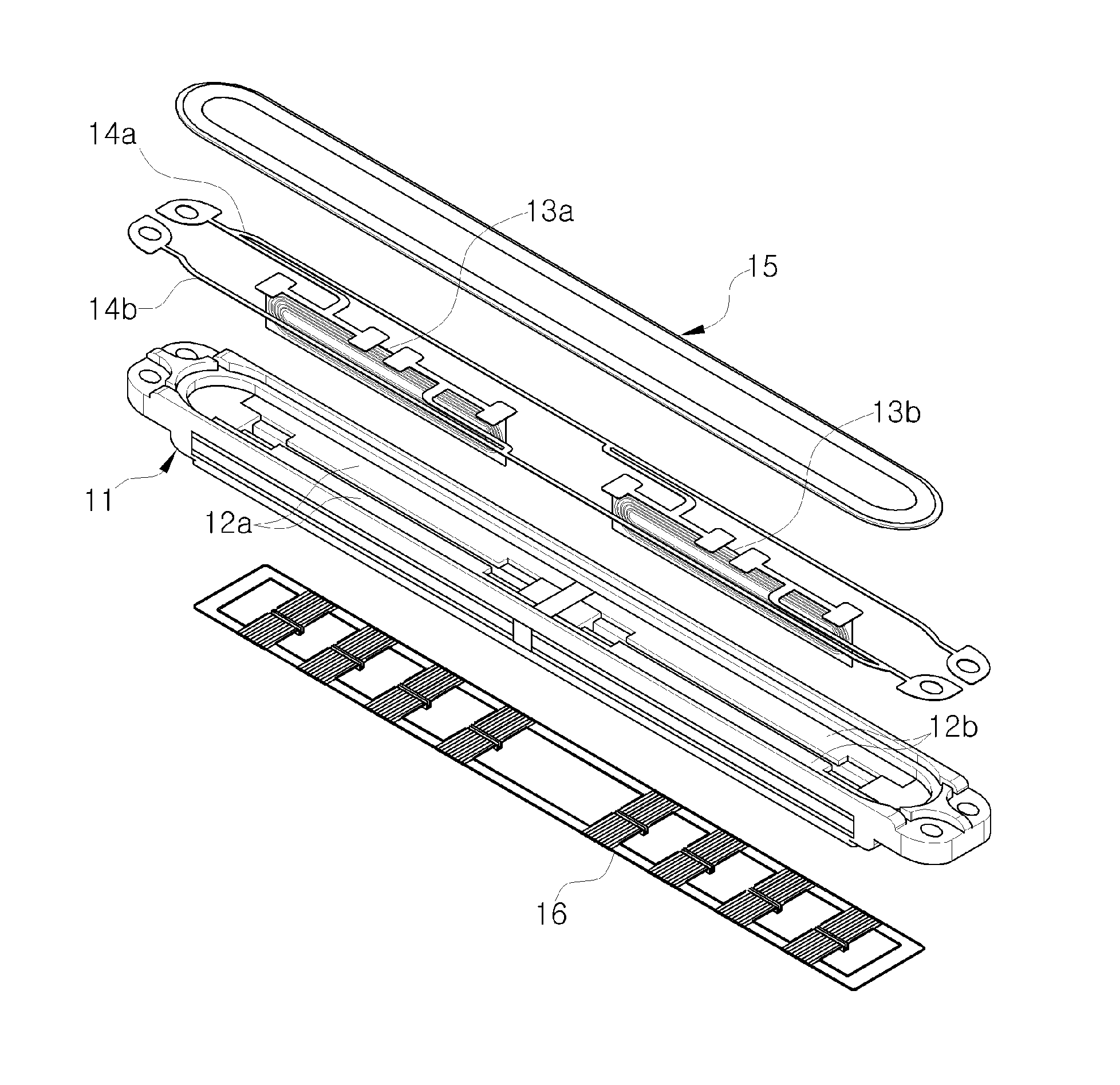 Flat-type speaker having a plurality of consecutively connected magnetic circuits