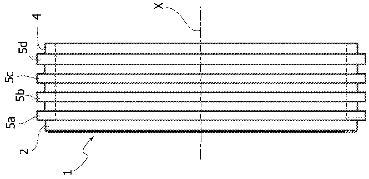 Multiple rotary knife for longitudinal splitting of webs