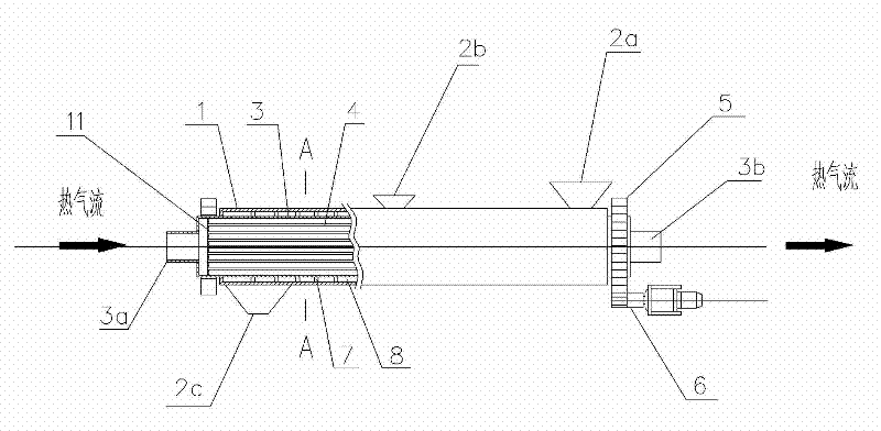 Flue gas latent energy recovery method in glass smelting kiln