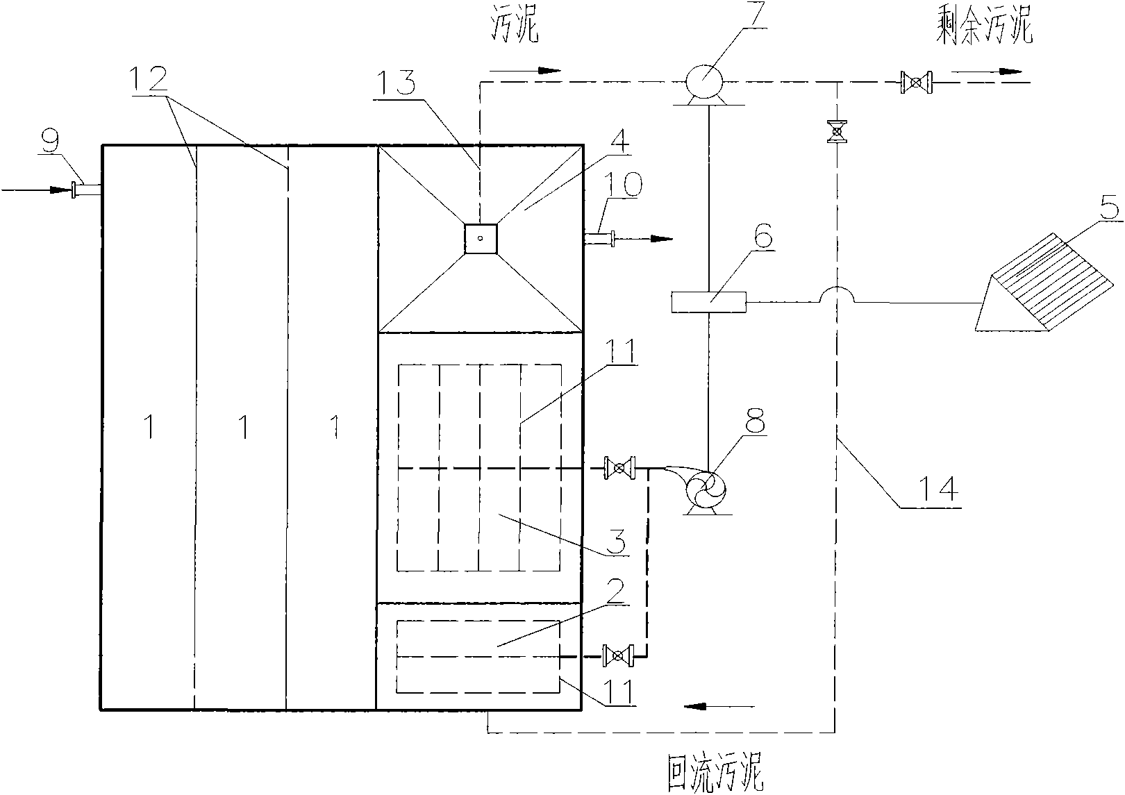 Solar rural domestic sewage treating device and technique thereof