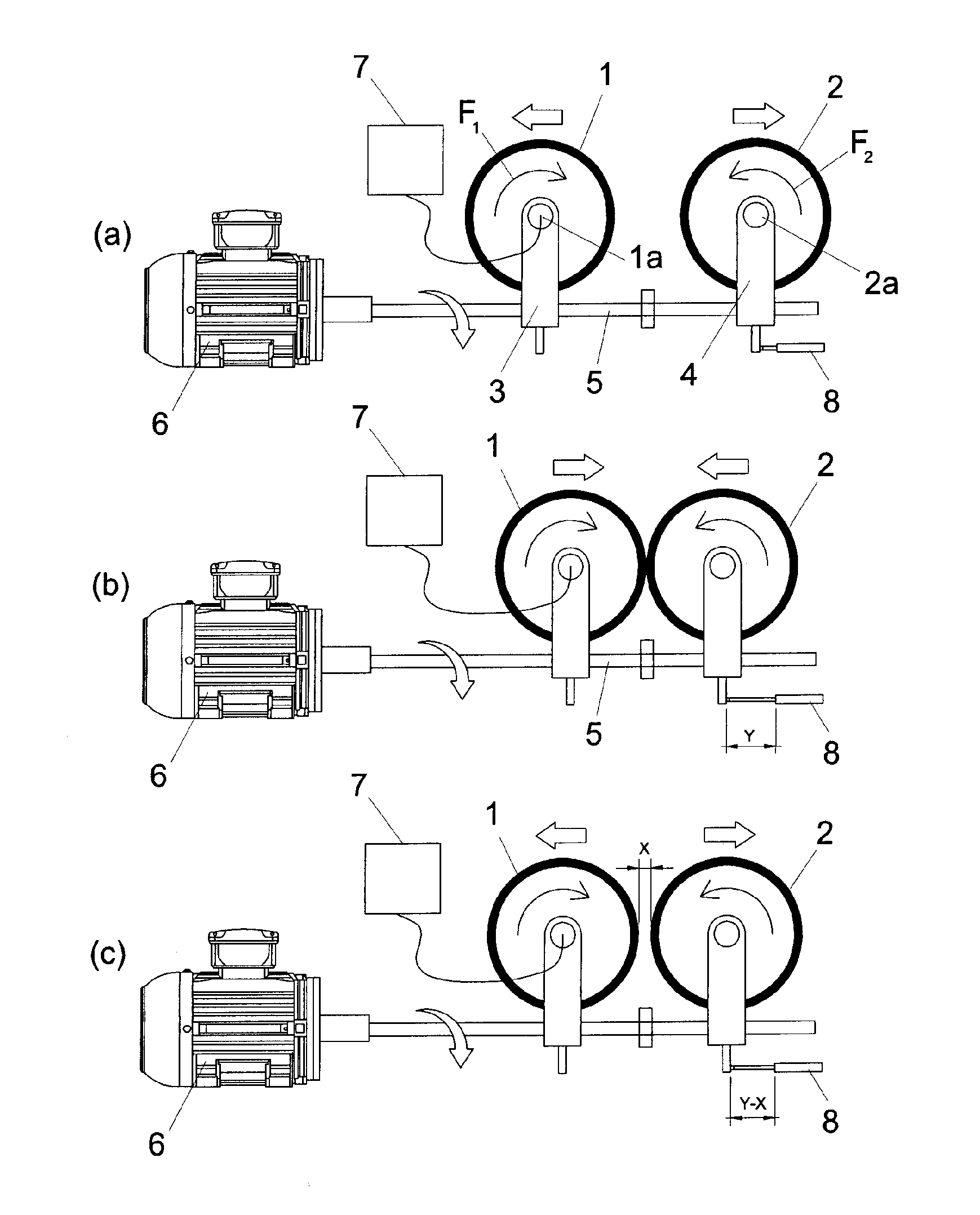 Device For Regulating And Adjusting The Position Of Rollers In Peeling And Re-Peeling Machines For Almonds And Similar Dried Fruits