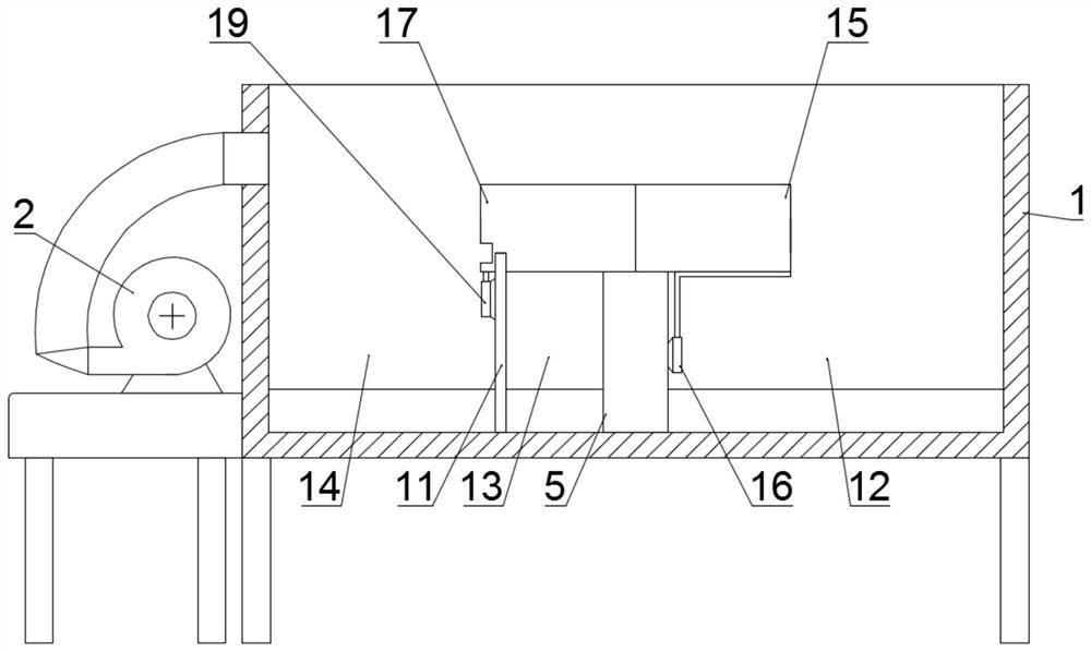 Material receiving mechanism in landscaping waste sorting system