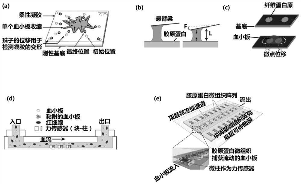 A flexible microcolumn ring array for detecting clot contractility and its preparation method and application