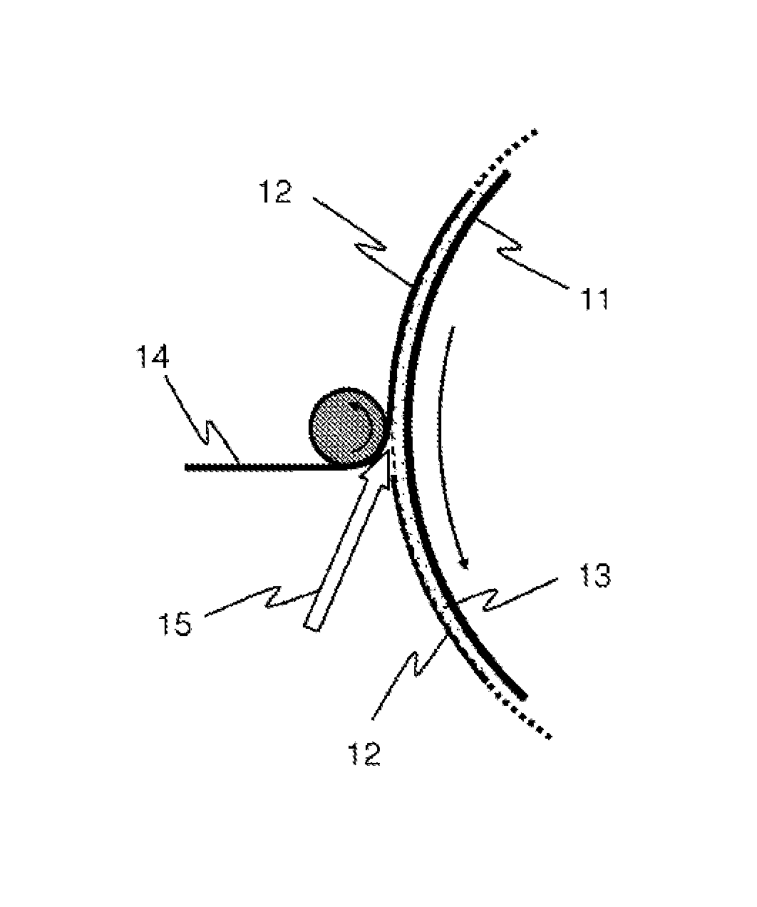 Link between a thin metal liner and a composite wall by thermoplastic particle-filled coating