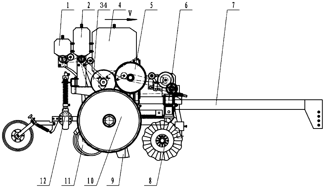 Degraded grassland multi-species grass seed reseeding and fertilizing no-tillage planter