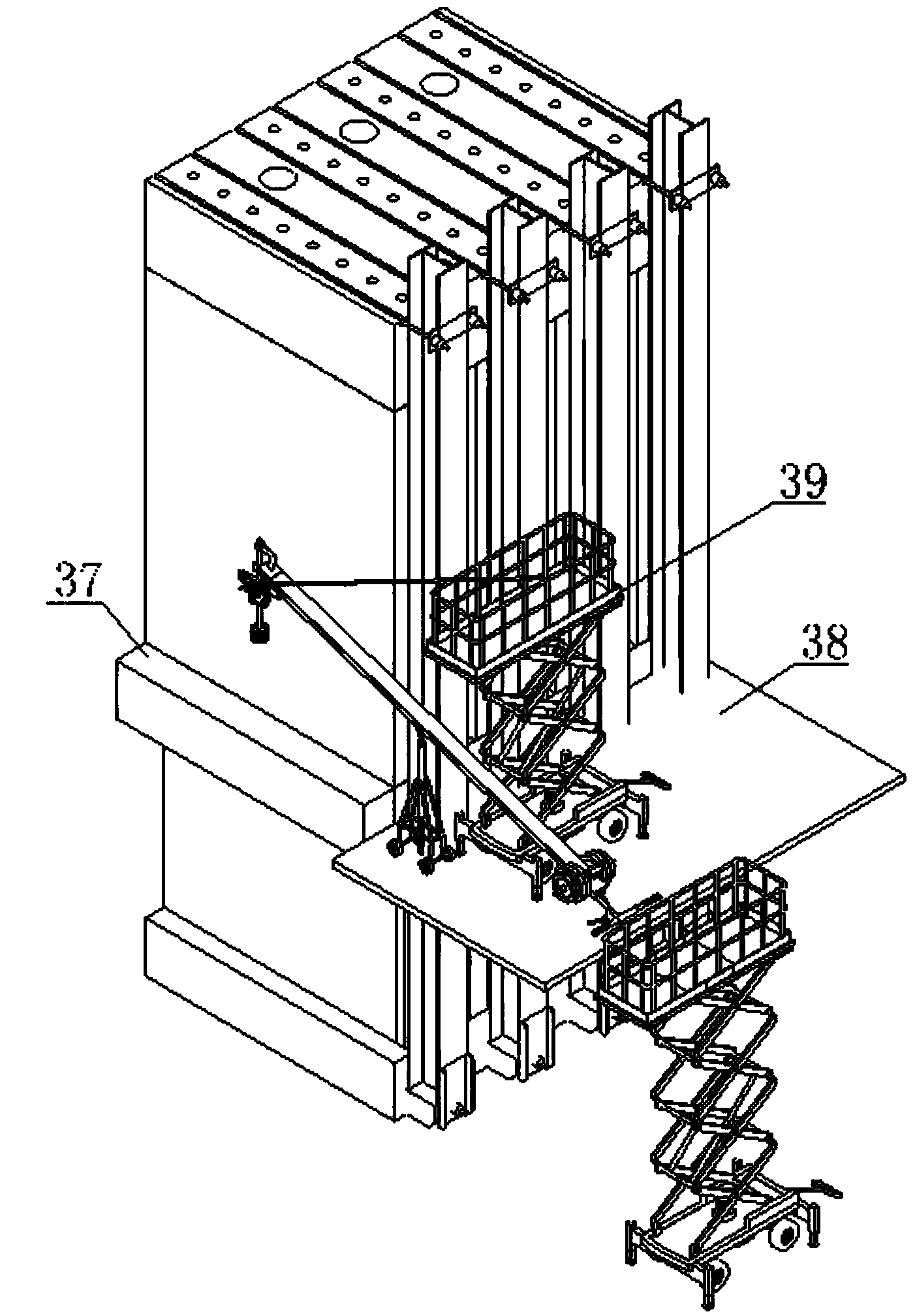 Method for hot repairing of local damage of coking chamber wall of coke oven