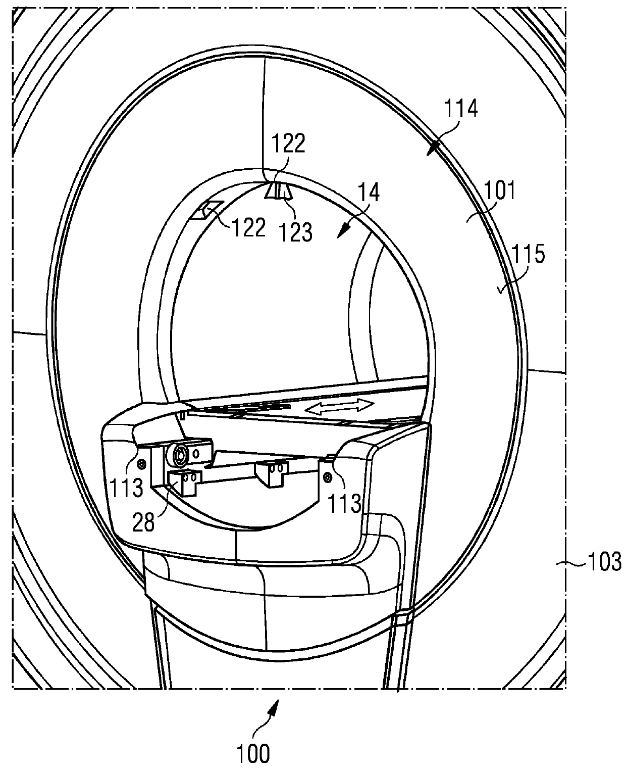 Medical imaging apparatus with a housing