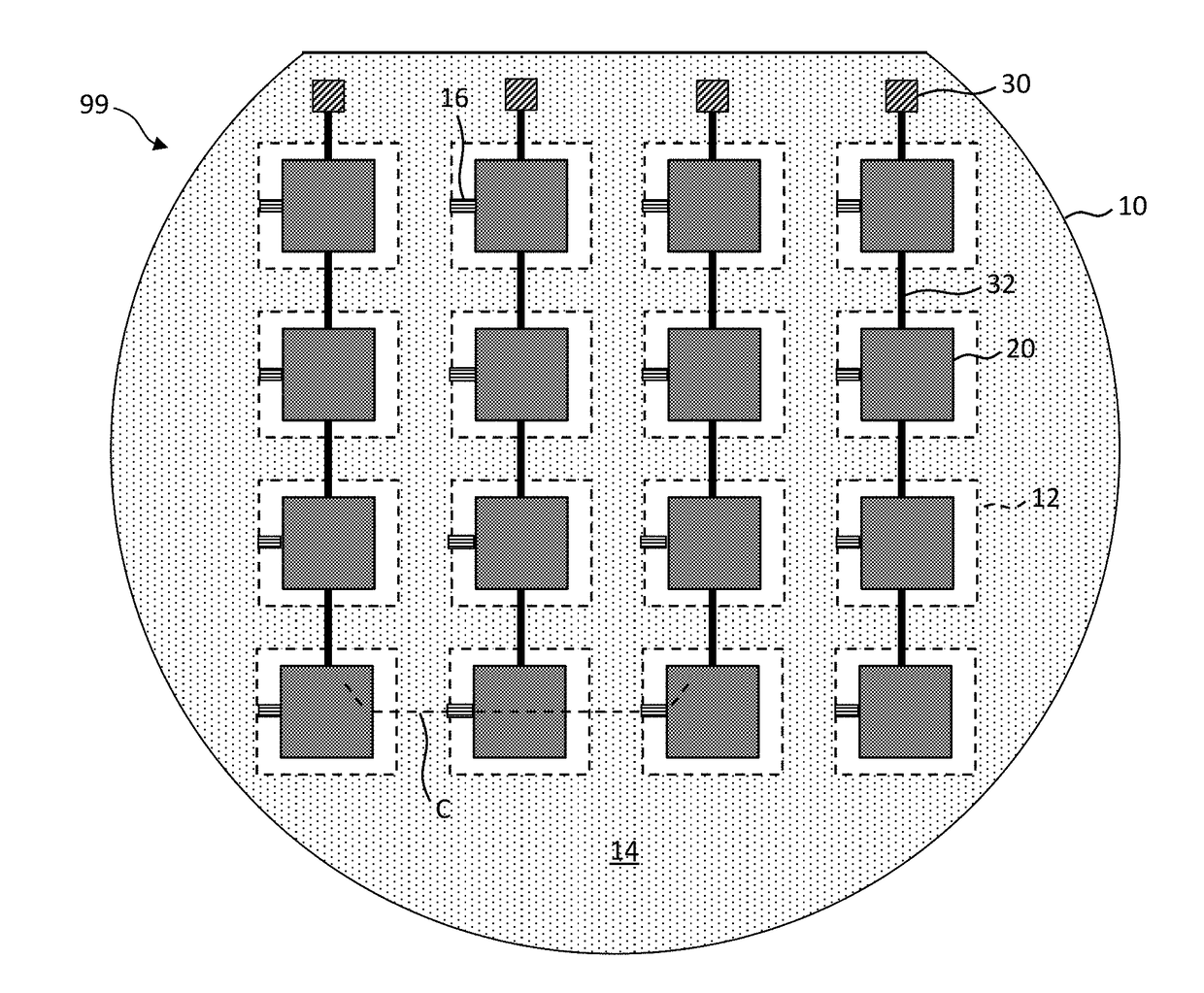 Testing transfer-print micro-devices on wafer