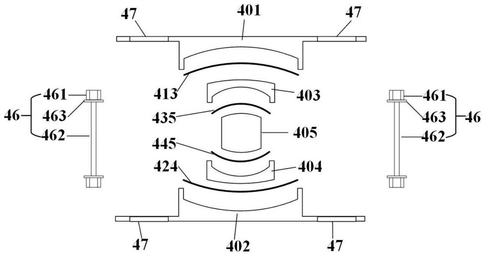 Super high-rise building structure self-adaptive friction energy dissipation extending arm system capable of resisting multiple catastrophe