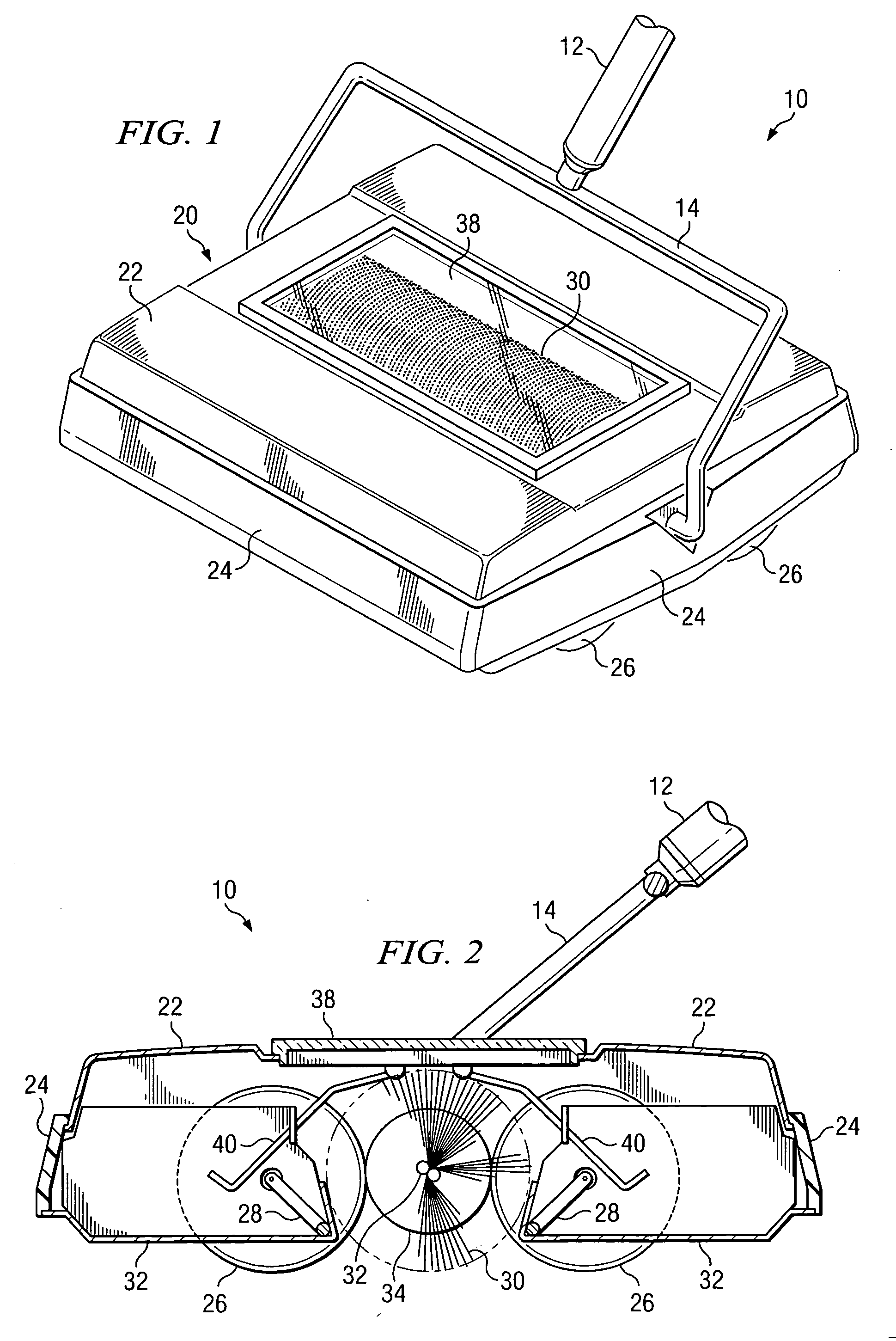 Floor sweeper having a viewable receptacle