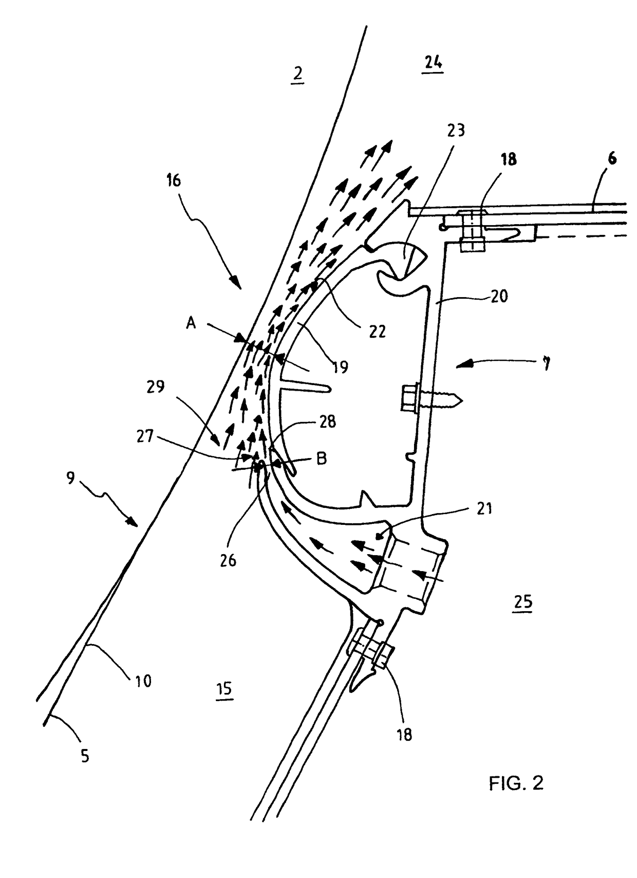 Apparatus and method of sealing of a pocket space between drying cylinders in a paper machine or a board machine