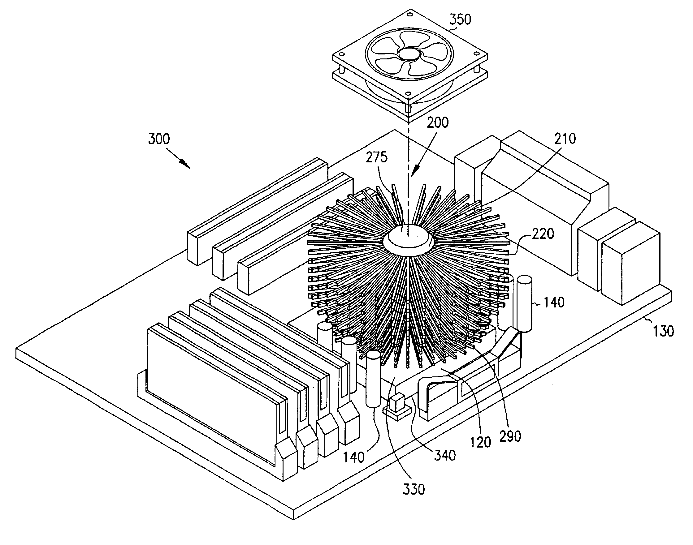 High performance heat sink configurations for use in high density packaging applications