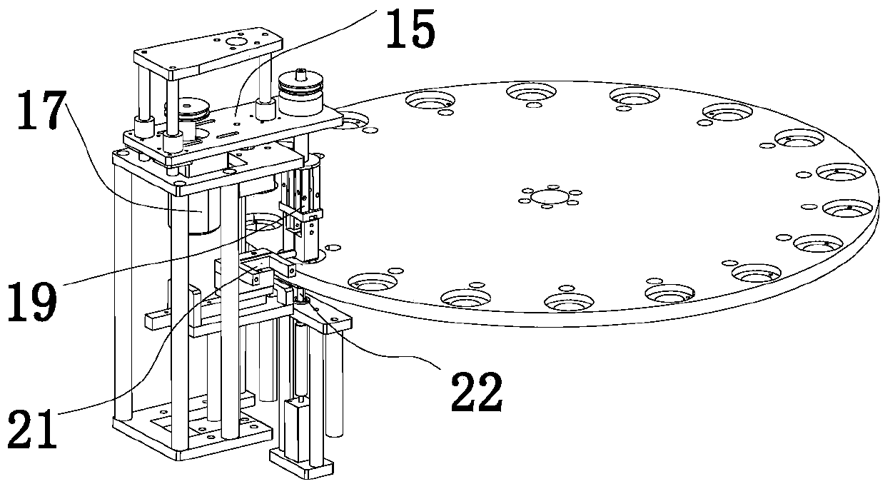 Rotating disc type rapid connector assembling machine