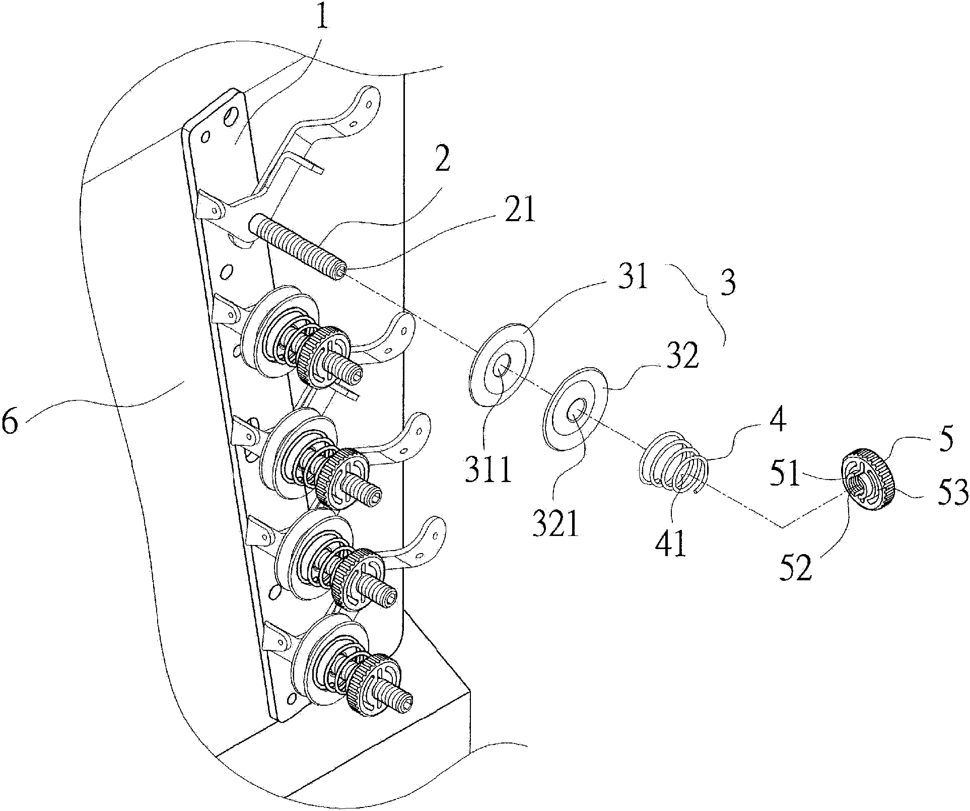 Thread tension adjustment mechanism of sewing machine