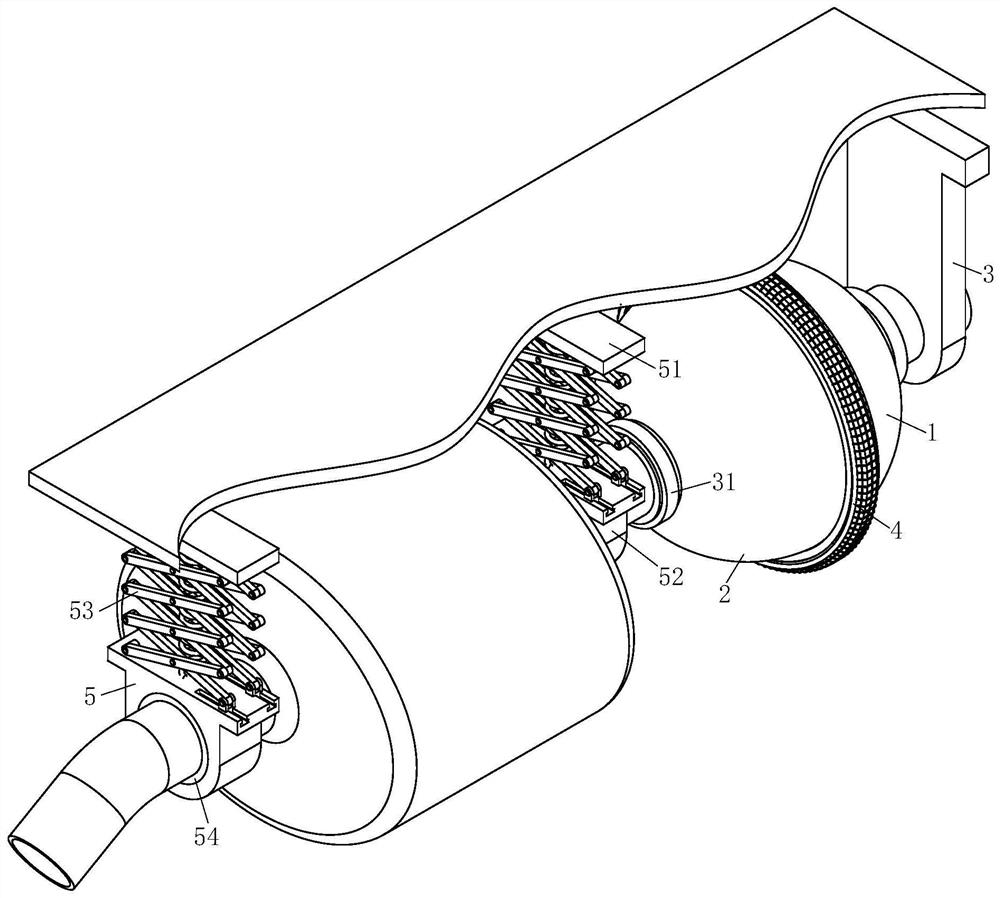 Suspension damping device for automobile exhaust pipe