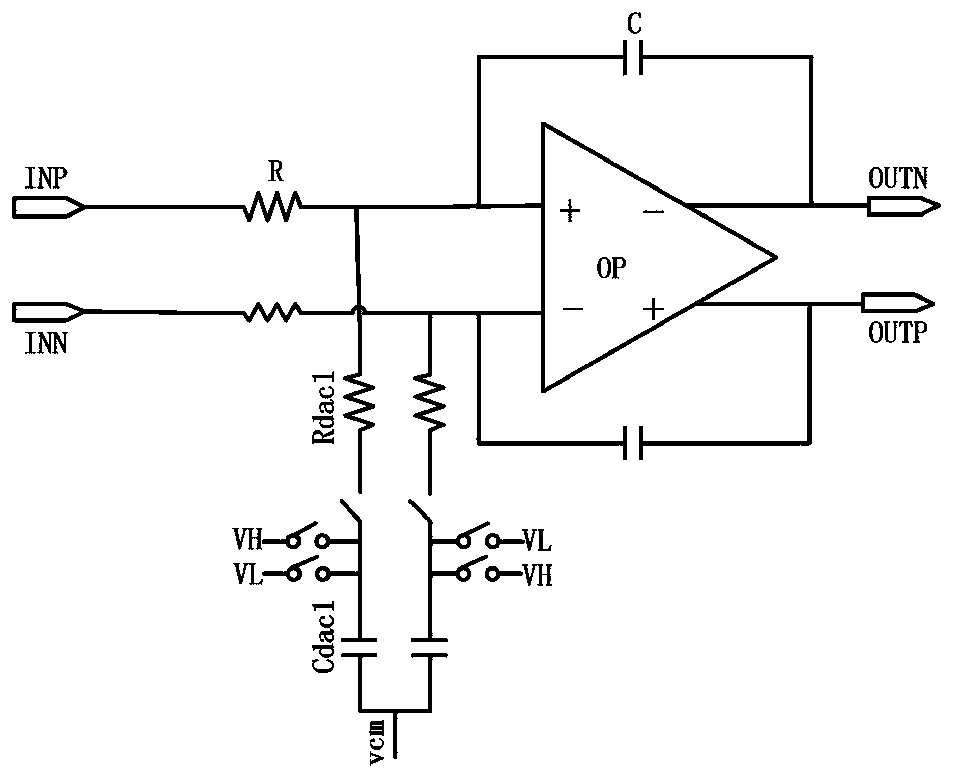 Switched capacitor resistance feedback continuous time modulator based on variable resistance