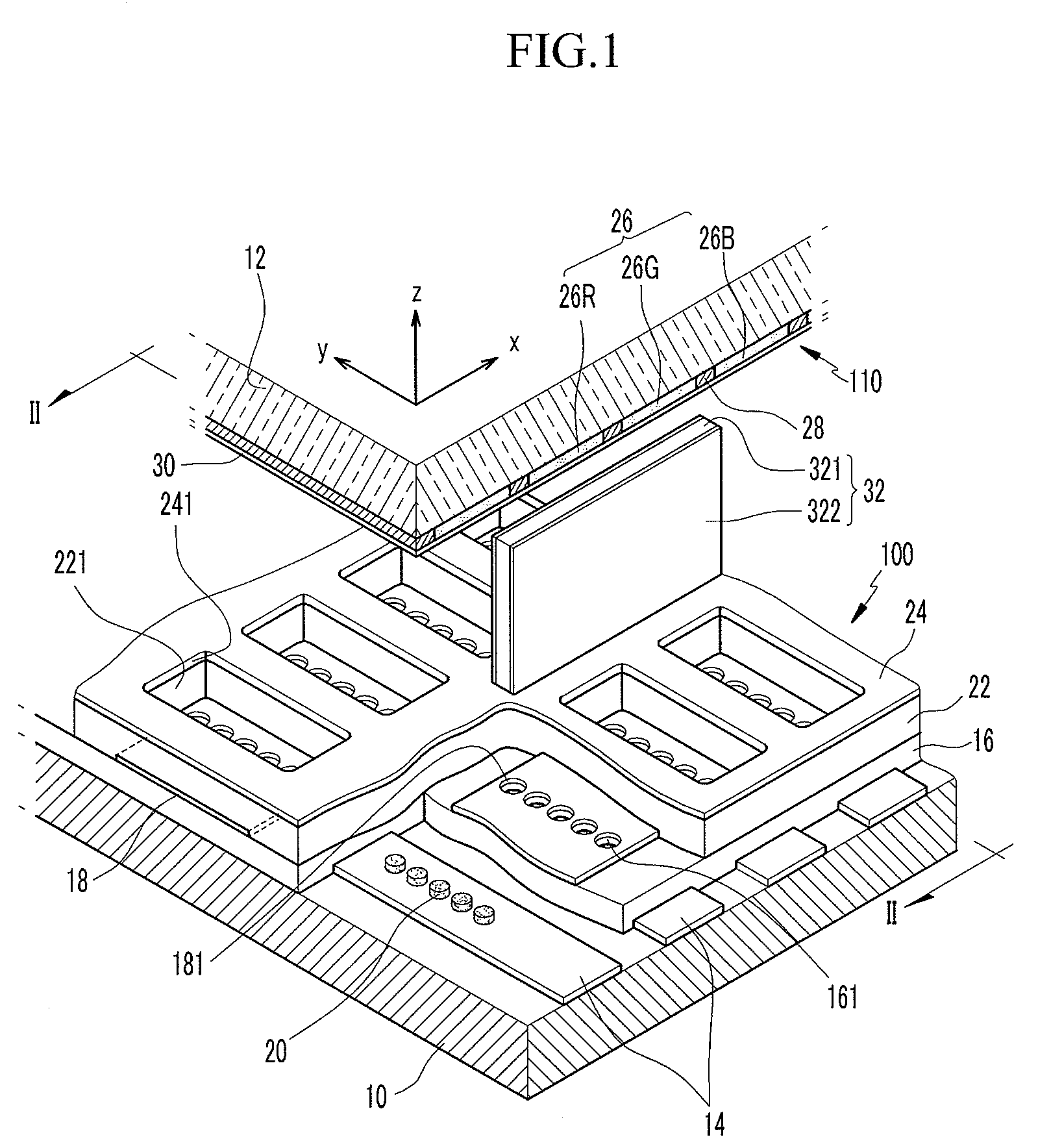 Electron emission display including spacers with layers