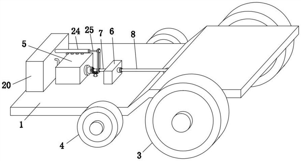 Hydraulic walking device of sunflower picking machine