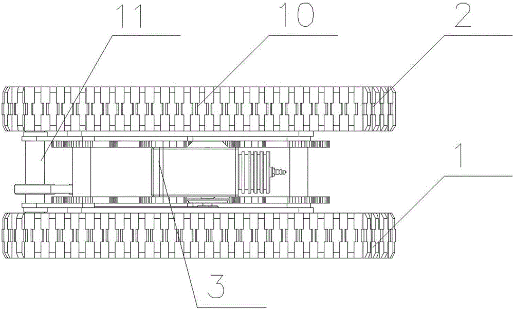 Desert mechanical walking driving device with chain structure