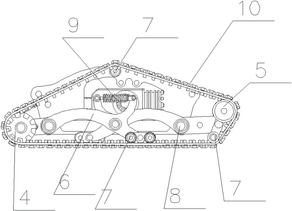 Desert mechanical walking driving device with chain structure