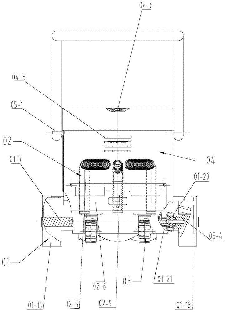 Sweeping and smashing integrated machine for fallen leaves