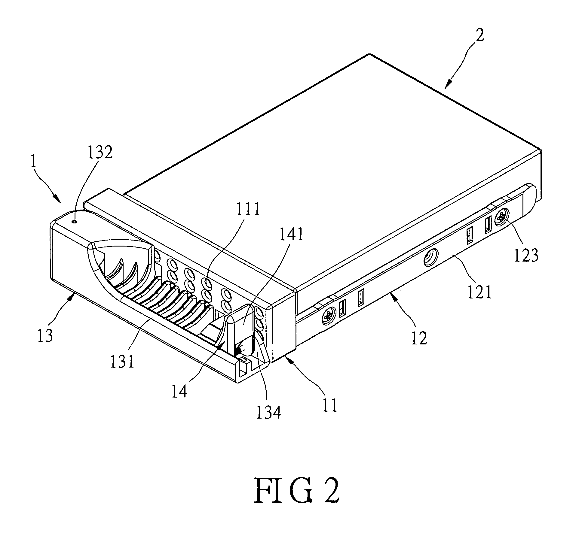 Removable hard disk housing assembly