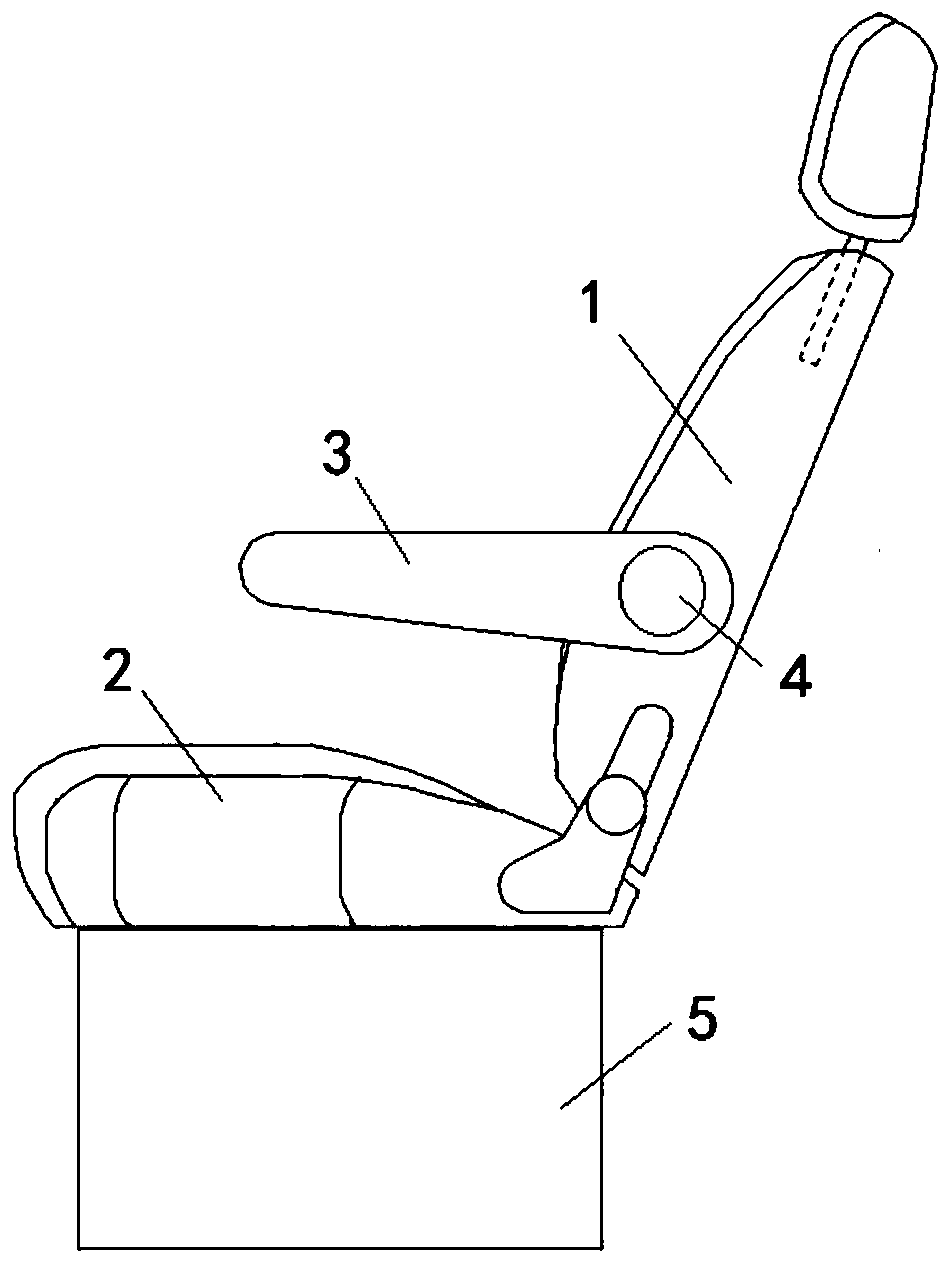 Seat for motor car cab