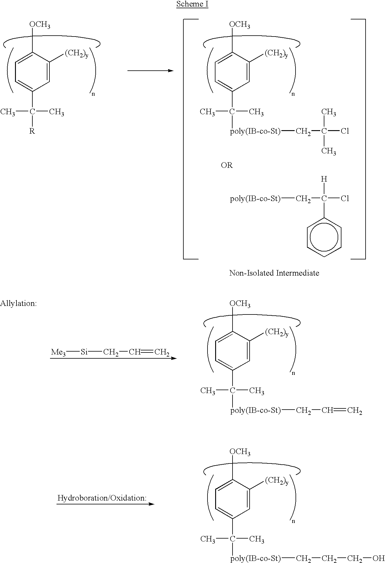 Star polymers having statistical poly(isobutylene-co-styrene) copolymer arms