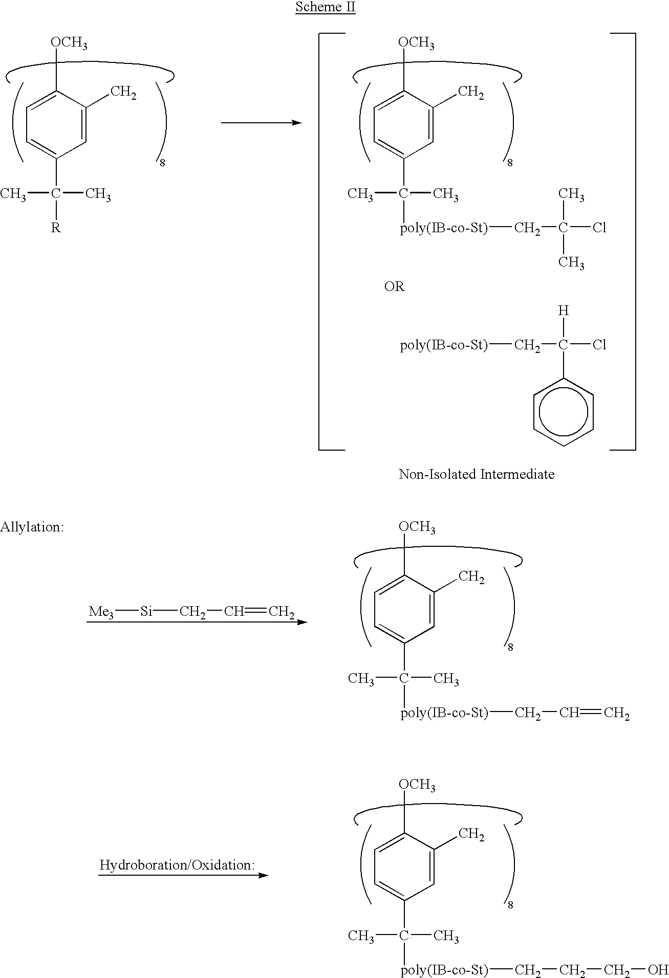 Star polymers having statistical poly(isobutylene-co-styrene) copolymer arms