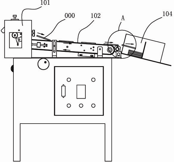 Aggregation device for transverse cutting machine