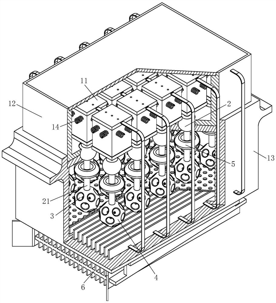 New energy automobile battery pack capable of dissipating heat through vibration