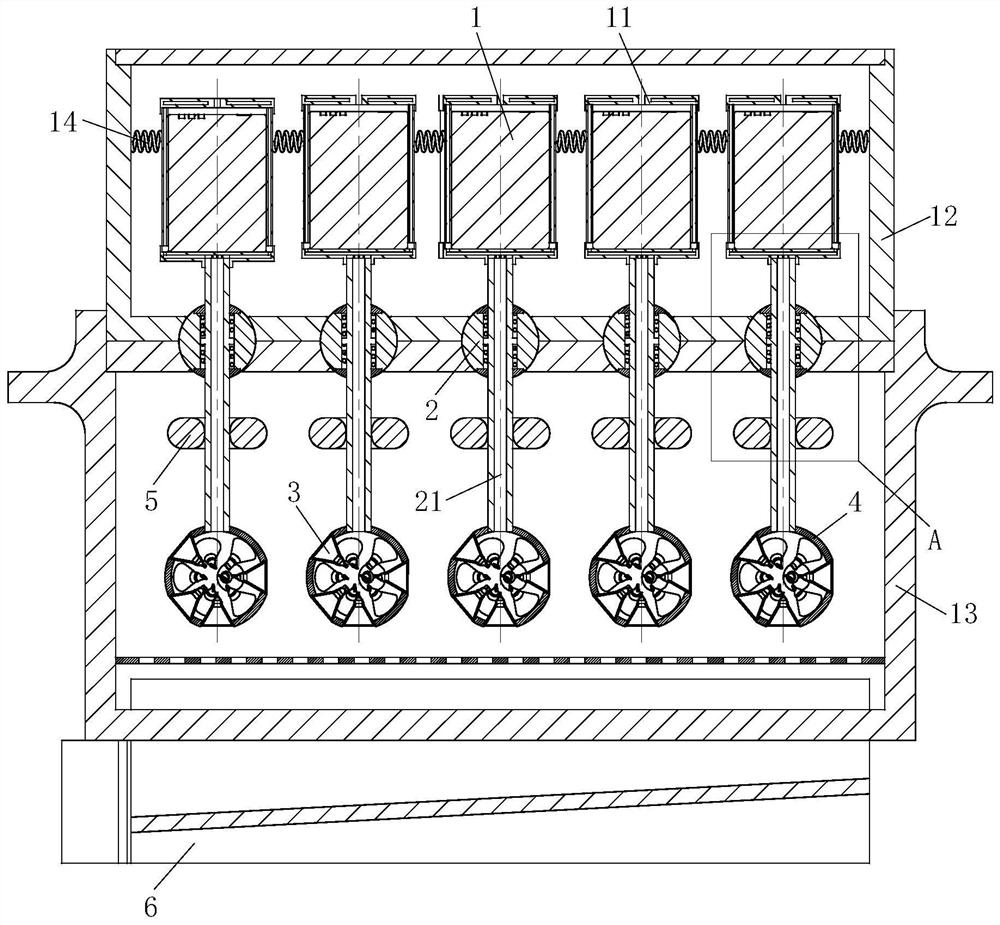 New energy automobile battery pack capable of dissipating heat through vibration