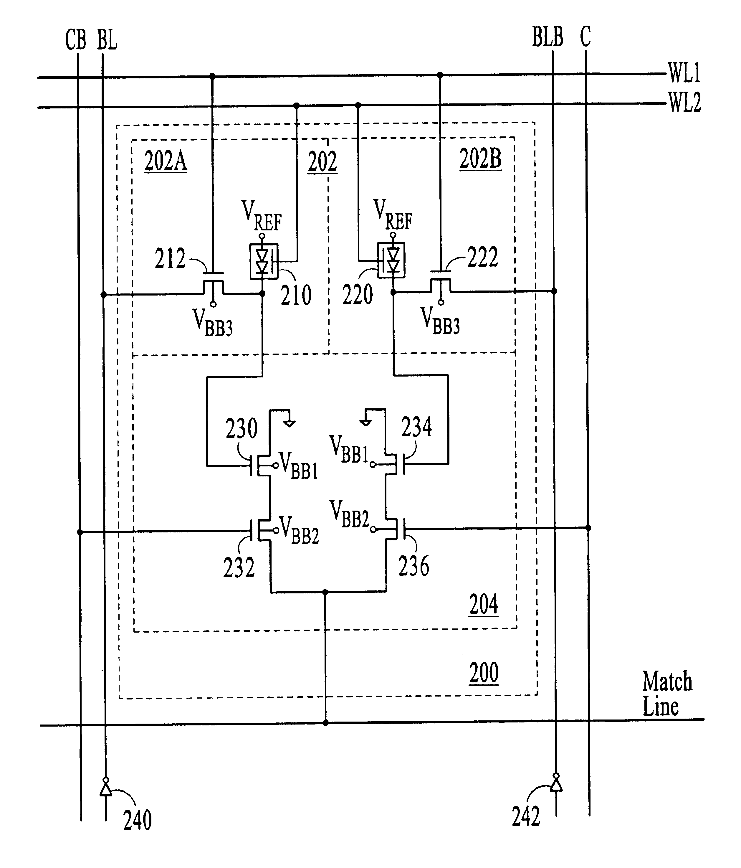 Thyristor-based content addressable memory (CAM) cells