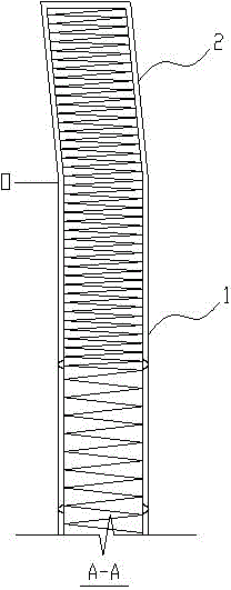 The calculation method and construction method of broken-line pile foundation structure and its foundation force