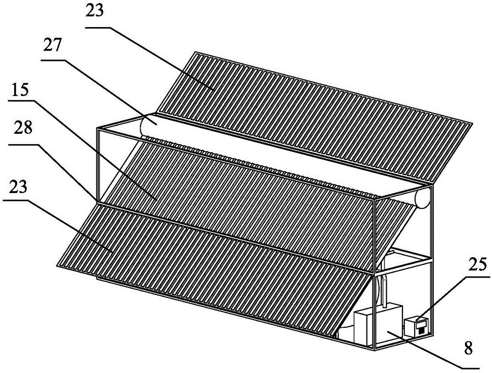 LNG fuel and solar energy combined movable shore-based power supply system