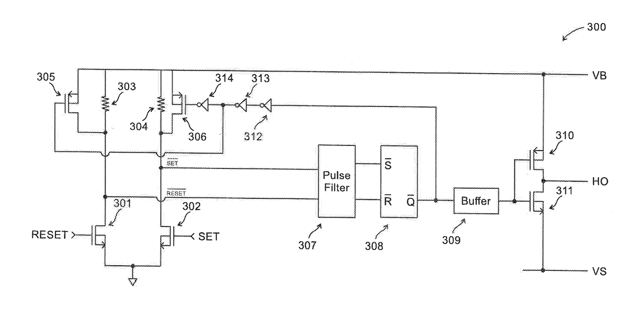 High-side power switch control circuit