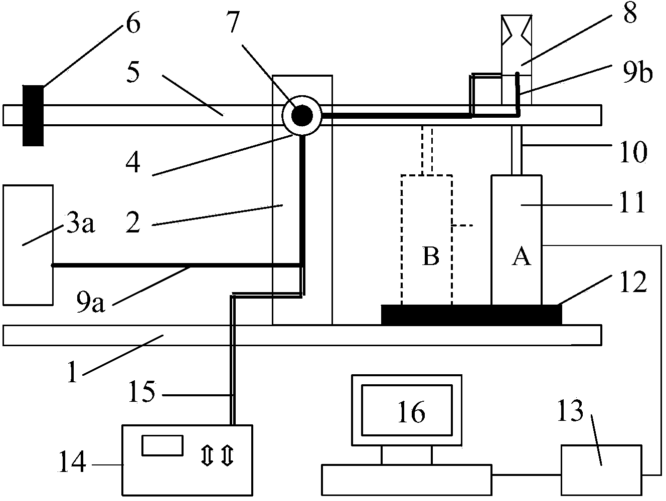 Range-adjustable device for measuring small pushing force of engine