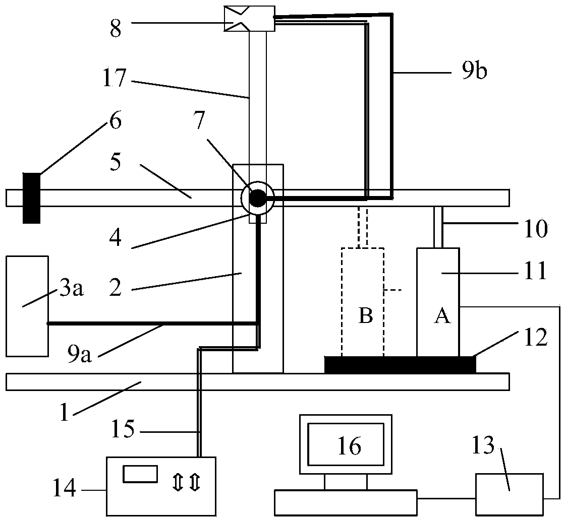 Range-adjustable device for measuring small pushing force of engine