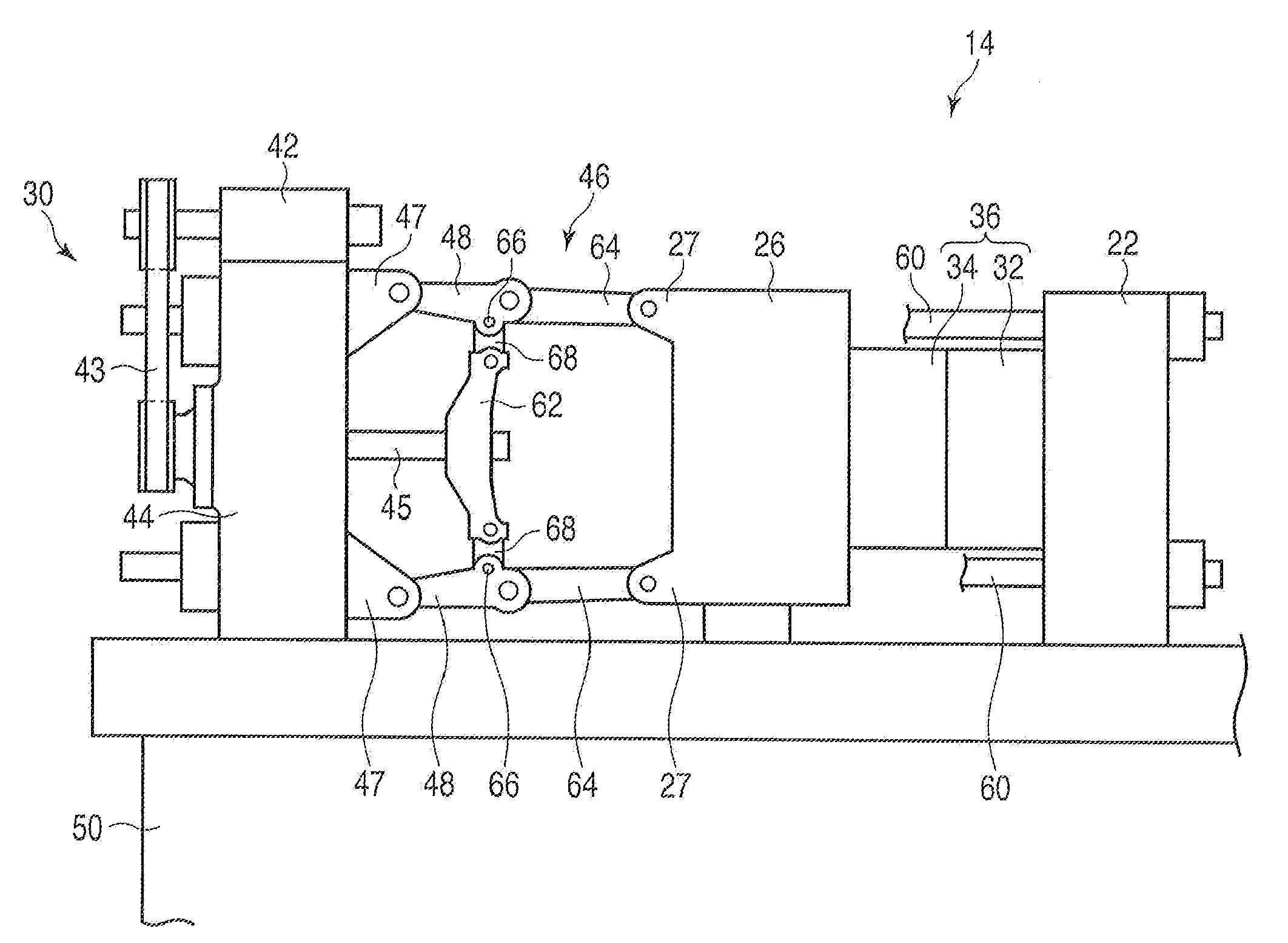 Mold fastening device and method of controlling the mold fastening device