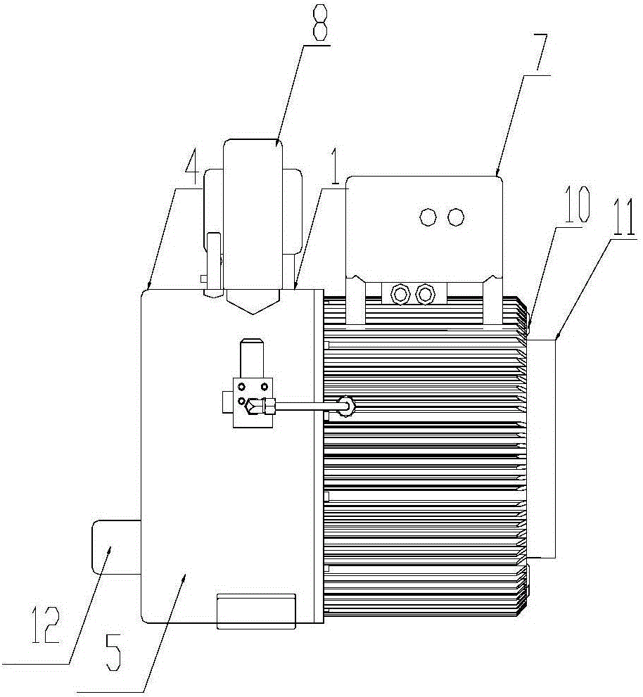 Screw permanent-magnet frequency-conversion wind source device special for new-energy electric vehicle